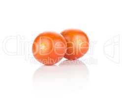 Fresh cherry tomato isolated on white