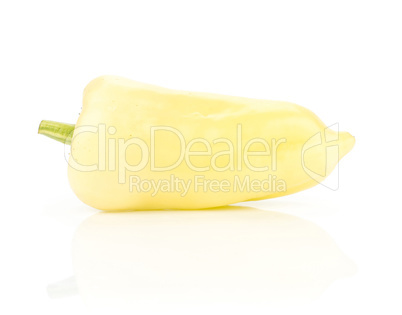 Fresh yellow paprika isolated on white