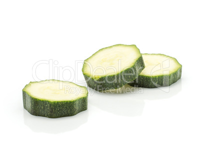 Fresh Zucchini isolated on white