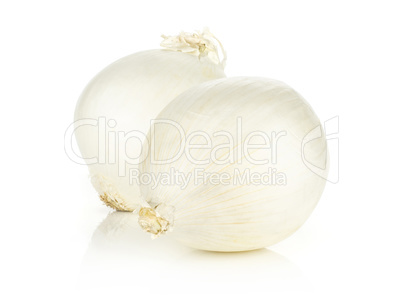 Fresh raw white onion isolated on white