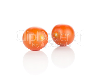 Fresh cherry tomato isolated on white