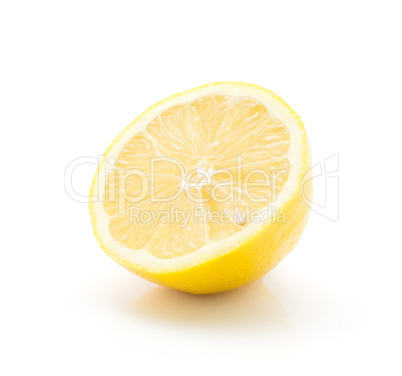 Fresh lemon isolated on white