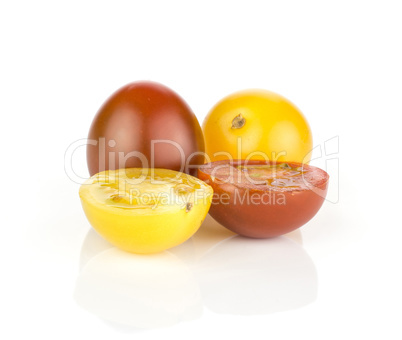 Fresh cherry tomato isolated on white