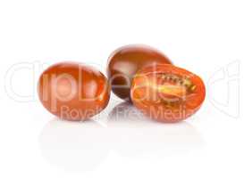 Fresh cherry tomato isolated on white