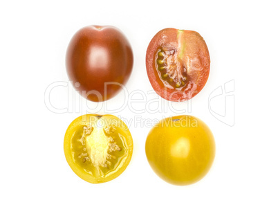 Fresh cherry tomato isolated on white