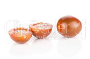 Fresh cherry tomato isolated on white