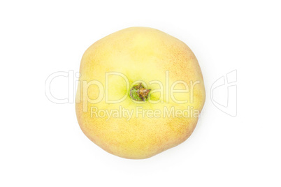 Fresh raw saturn peach isolated on white