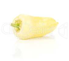 Fresh yellow paprika isolated on white