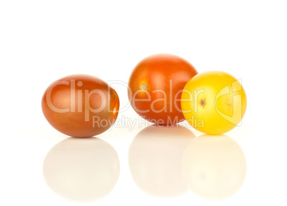 Fresh cherry tomato isolated on white