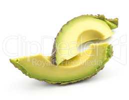 Fresh purple avocado isolated on white