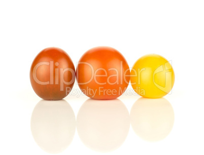 Fresh cherry tomato isolated on white