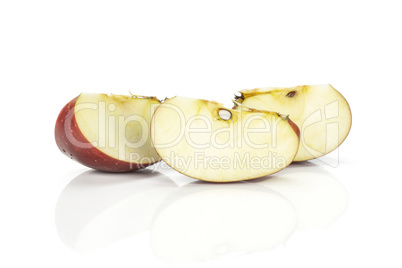 Fresh raw apple red delicious isolated on white