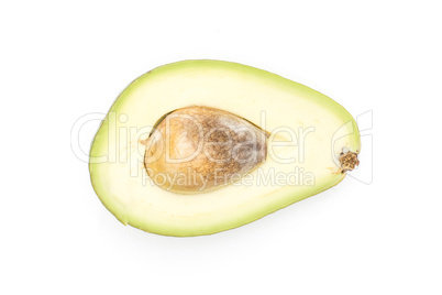 fresh Raw smooth avocado isolated on white