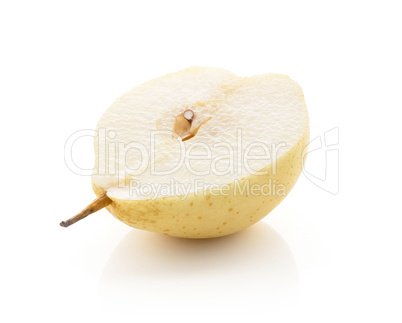 Fresh Nashi Pear isolated on white