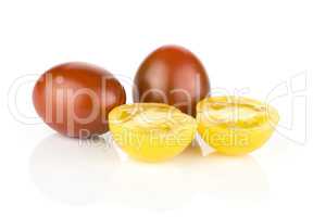 Fresh cherry tomato isolated on white