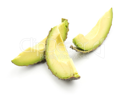 Fresh purple avocado isolated on white