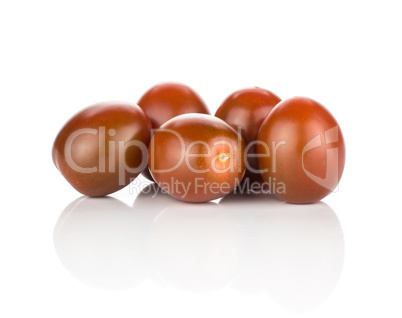 Fresh cherry tomato isolated on white