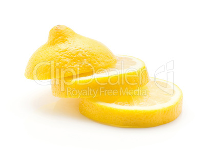 Fresh lemon isolated on white