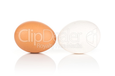 Fresh raw white eggs isolated on white