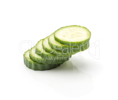 Hothouse cucumber isolated on white