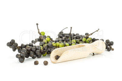 Fresh green pepper isolated on white