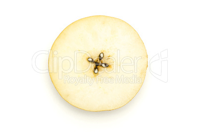 Fresh Nashi golden pear isolated on white