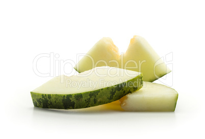 Santa Claus melon isolated on white