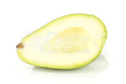 fresh Raw smooth avocado isolated on white