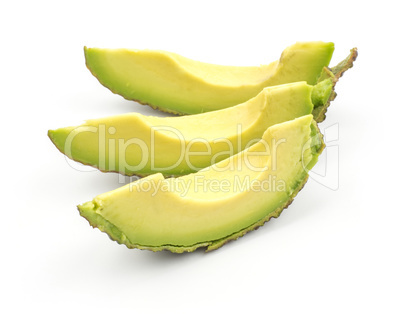 Fresh purple avocado isolated on white