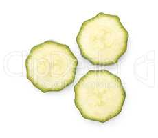 Fresh Zucchini isolated on white