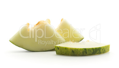 Santa Claus melon isolated on white