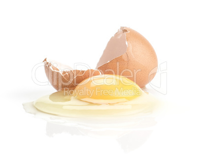 Fresh Chicken Egg isolated on white