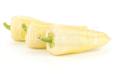 Fresh yellow paprika isolated on white