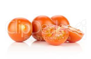 Fresh cherry tomato isolated on white