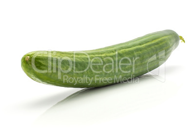 Hothouse cucumber isolated on white