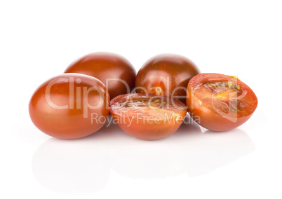 Fresh cherry tomato isolated on white