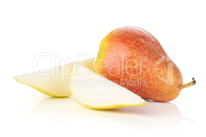 Fresh Raw red pear isolated on white