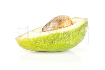 fresh Raw smooth avocado isolated on white