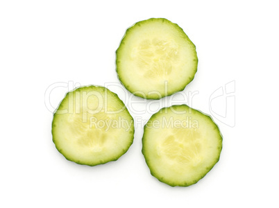 Hothouse cucumber isolated on white