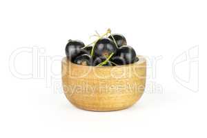 Fresh Raw Black Currant berry isolated on white