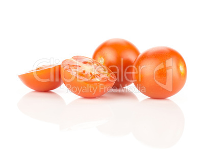 Fresh cherry tomato isolated on white