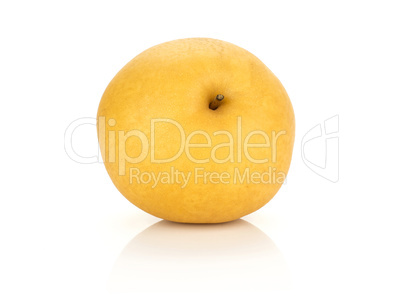 Fresh Nashi golden pear isolated on white