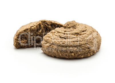 Coco cookie isolated on white