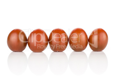 Fresh cherry tomato isolated on white