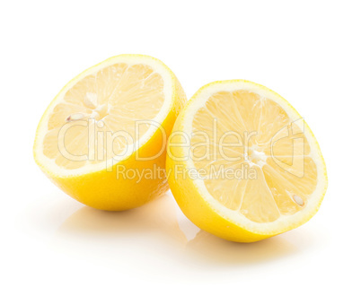 Fresh lemon isolated on white