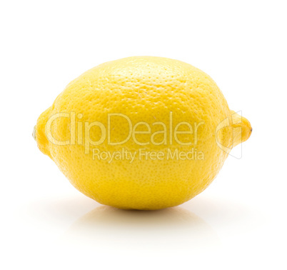 Fresh lemon isolated on white