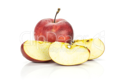 Fresh raw apple red delicious isolated on white