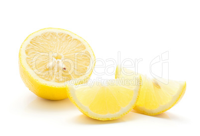 Fresh lemon isolated on white