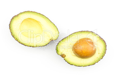 Fresh purple avocado isolated on white