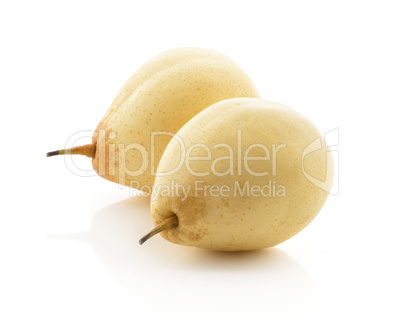 Fresh Nashi Pear isolated on white